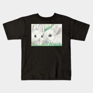 white bunnies Kids T-Shirt